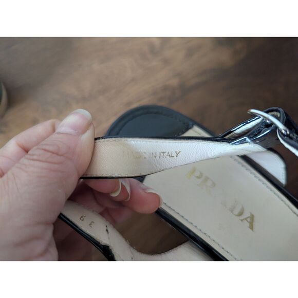 Prada Patent Leather And Cork Wedge Sandals UE39/US 6.5 - Picture 7 of 10